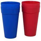 Wholesale - 4pk PLASTIC CUPS 2-ASST COLORS C/P 48, UPC: 011822527668